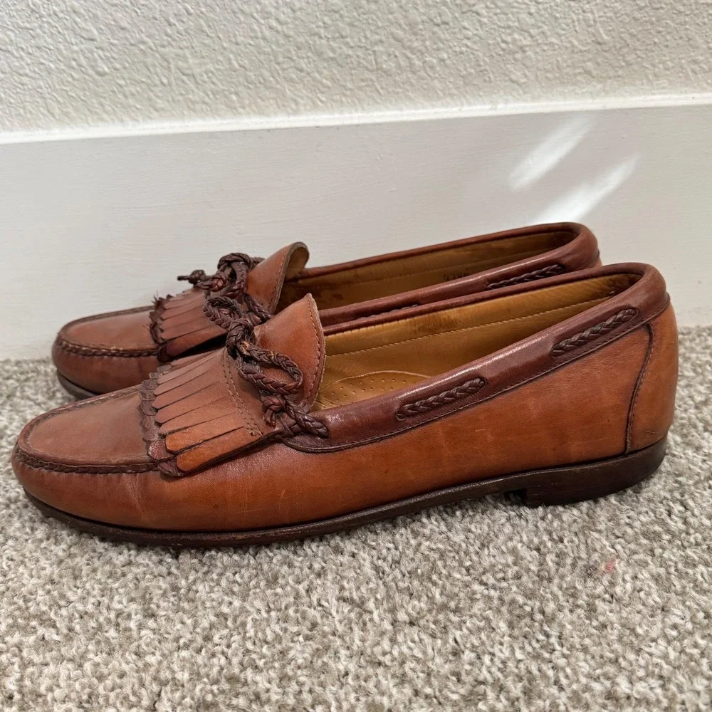 Allen Edmonds Woodstock Braided Kiltie Chili‎ Slip-On Loafers Size 11.5 Office